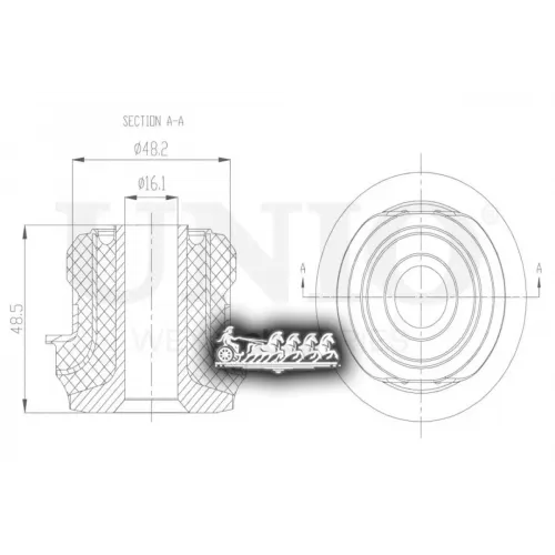 Сайлентблок Рычага Mb E(W124) Перед.нижн. UNIO 