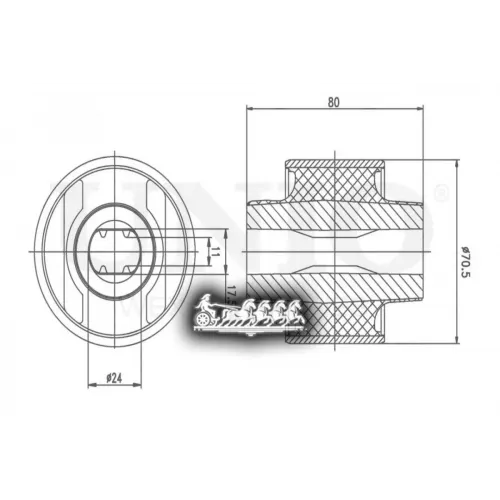 Сайлентблок Рычага Mb E(W211) Перед.нижн. UNIO 