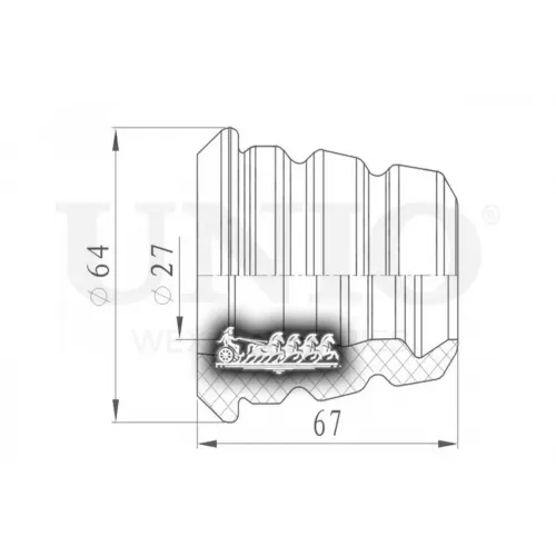 Отбойник Амортизатора Ford/Mazda Focus/3 03- Перед. UNIO 