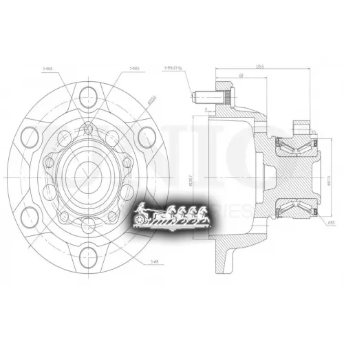 Ступица Колеса Ford Transit 13- Перед. С Abs UNIO 