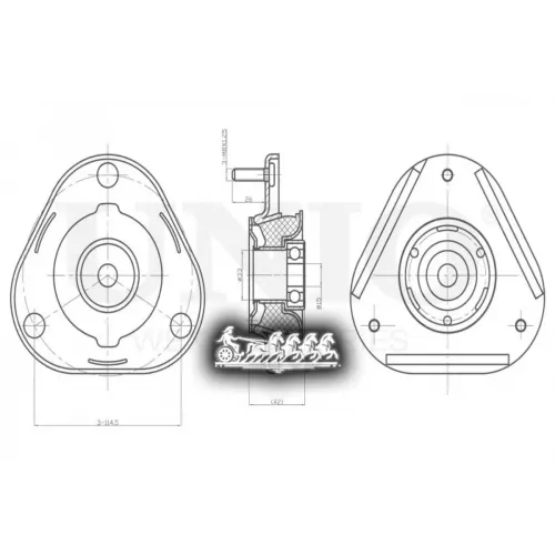 Опора Амортизатора Toyota Corolla 03- Перед. UNIO 