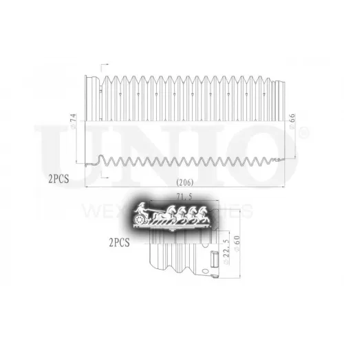 Пыльник+Отбойник Амортизатора Vag Tiguan/Passat/Octavia 04- (Компл. 2 Шт.) UNIO 