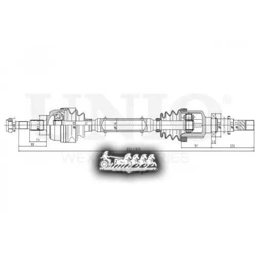 Привод В Сборе Renault Megane/Scenic/Grand Scenic 03- Перед.лев. UNIO 