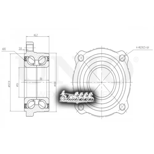 Ступица Колеса Bmw X5(E70/F15)/X6(E71/F16) Задн. С Abs UNIO 