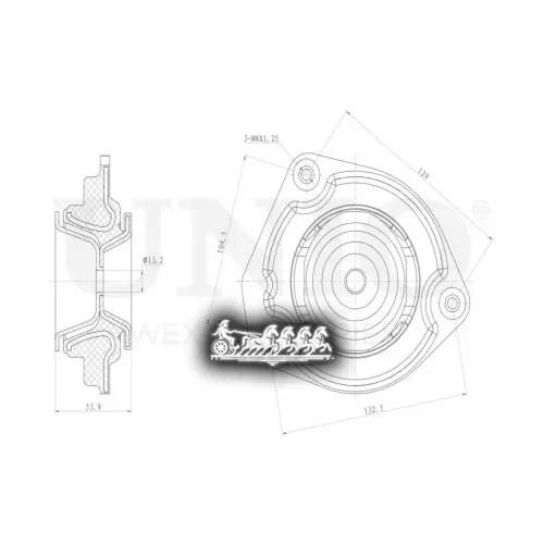 Опора Амортизатора Mb/Renault Citan/W(415)/Kangoo 07- Перед. UNIO 