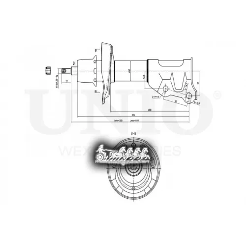 Амортизатор Honda Civic 05- Газ.перед.прав. UNIO 