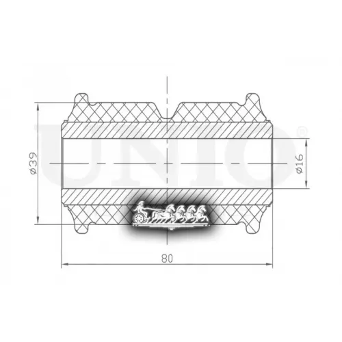 Втулка Рессоры Mb/Vw Sprinter/Crafter 95- Задн. UNIO 