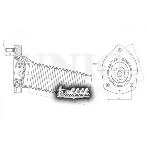 Опора Амортизатора Toyota/Lexus Highlander/Rx 03- Задн.лев. UNIO 