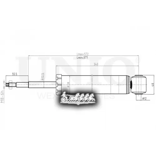 Амортизатор Renault Clio/Symbol 98- Газ.задн. UNIO 