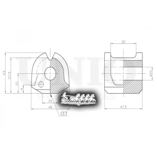 Втулка Стабилизатора Subaru Forester/Impreza/Legacy 00- Задн. UNIO 