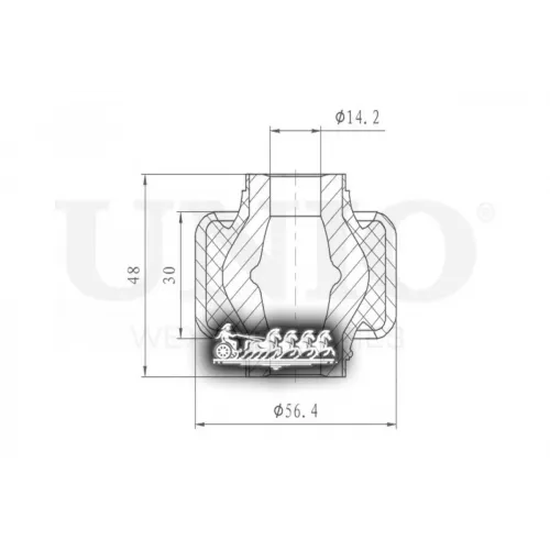 Сайлентблок Рычага Citroen C3/4 09- Перед.нижн. UNIO 