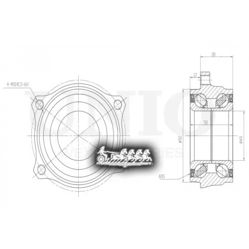 Ступица Колеса Mb E(W213)/S(W222) Задн. С Abs UNIO 