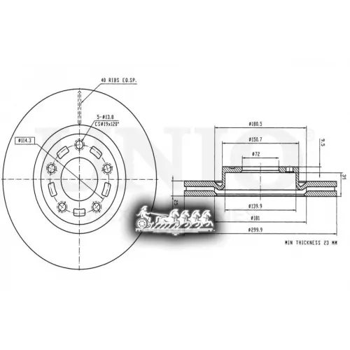 Диск Тормозной Mazda 3 03- Перед. UNIO 