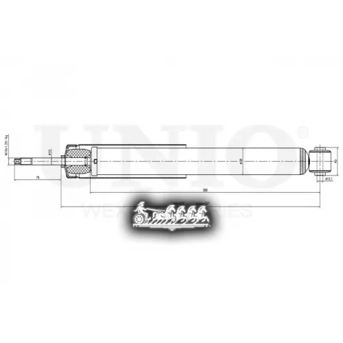 Амортизатор Mb C(W203) Газ.задн. UNIO 