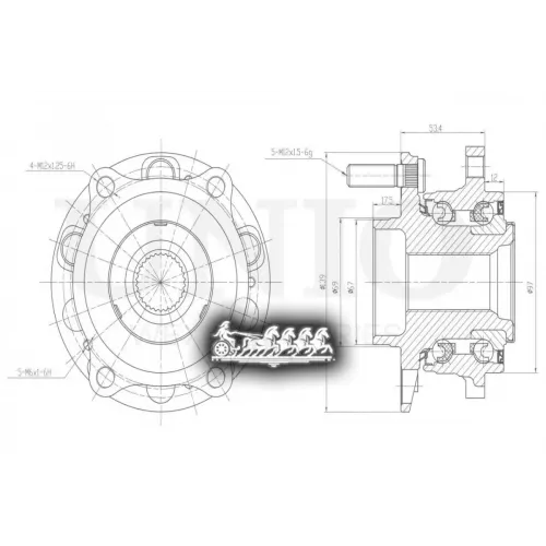 Ступица Колеса Hyundai Genesis 14- Перед. Без Abs UNIO 