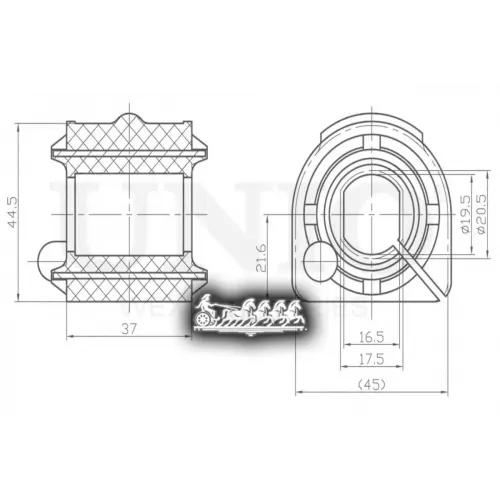 Втулка Стабилизатора Ford/Mazda/Volvo Focus/3/S40 03- Перед. UNIO 