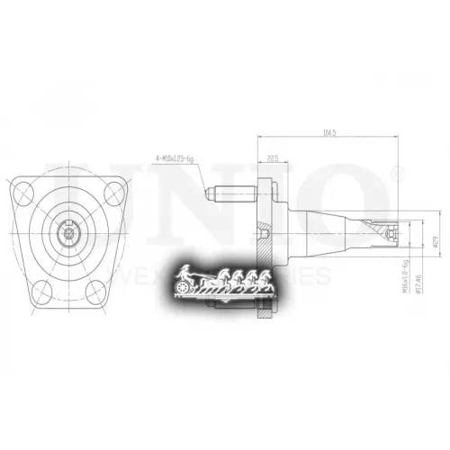 Ступица Колеса Daewoo Nexia/Lanos 91- Задн. Без Abs UNIO 