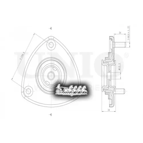 Опора Амортизатора Mazda 3/6/Cx-5 11- Перед. UNIO 