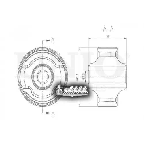 Сайлентблок Рычага Chevrolet/Daewoo Aveo/Kalos 02- Задн.перед.нижн. UNIO 