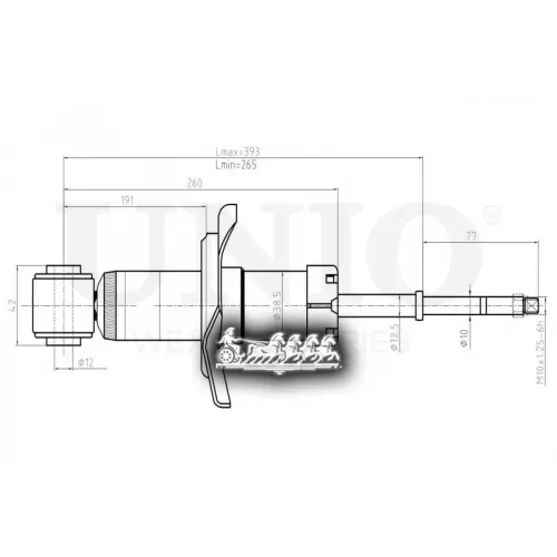 Амортизатор Nissan Almera 00- Газ.задн. UNIO 