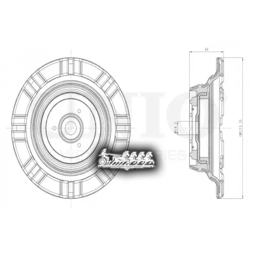 Опора Амортизатора Vw Transporter/Multivan 15- Перед. UNIO 
