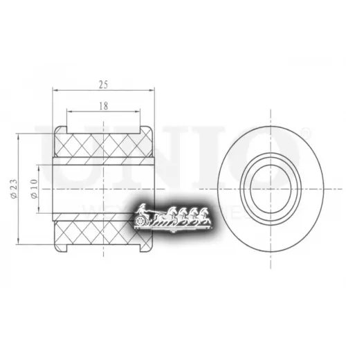 Втулка Стабилизатора Toyota Corolla/Land Cruiser 69- Перед. UNIO 