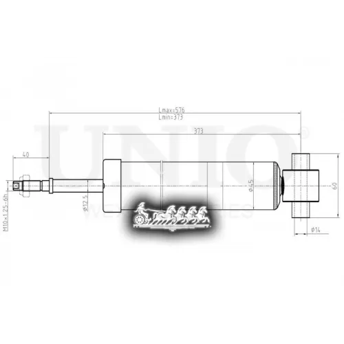 Амортизатор Kia/Hyundai Sportage/Ix35 10- Газ.задн. UNIO 