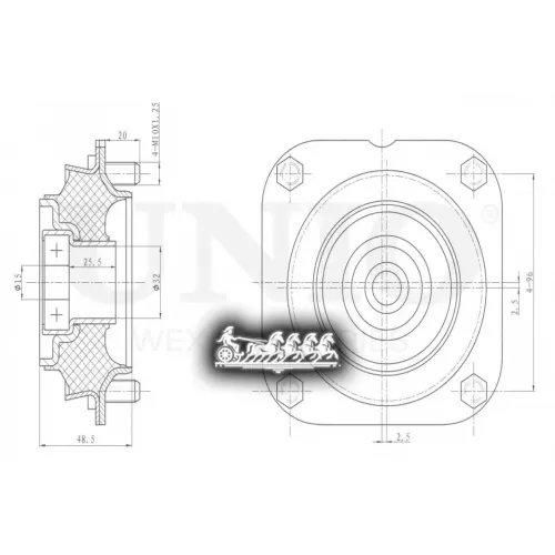 Опора Амортизатора Kia Cerato 00- Перед. UNIO 