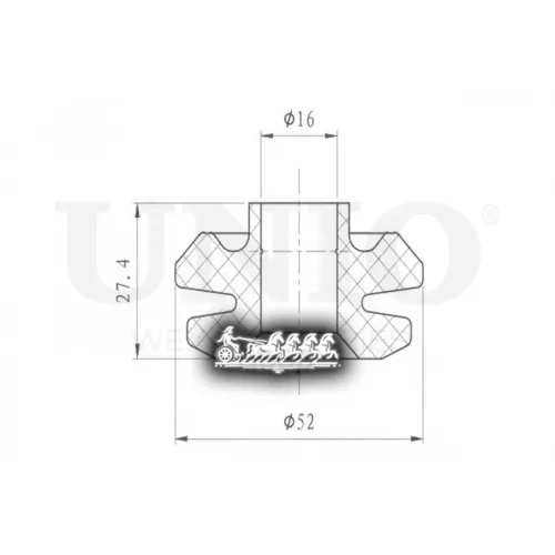 Втулка Амортизатора Mitsubishi Lancer 00- Задн. UNIO 