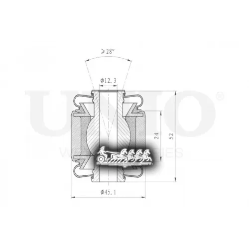 Сайлентблок Рычага Opel/Saab Vectra/9-5 95- Задн.задн. UNIO 