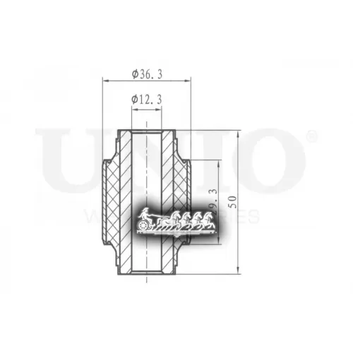 Сайлентблок Nissan/Infiniti Teana/Fx(S51) 02- Задн. UNIO 