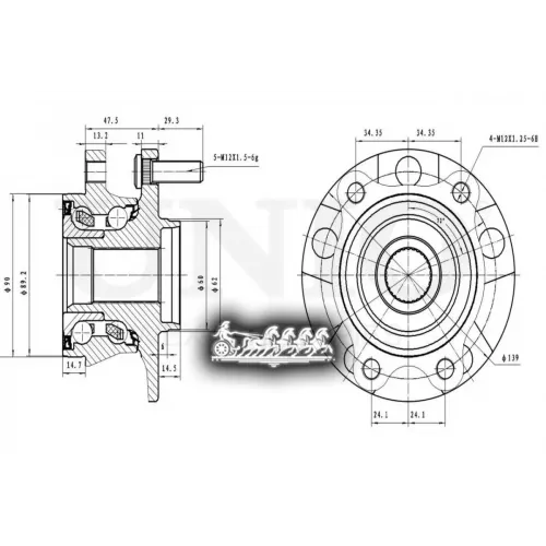 Ступица Колеса Toyota Corolla/Rav4 05- Перед. С Abs UNIO 