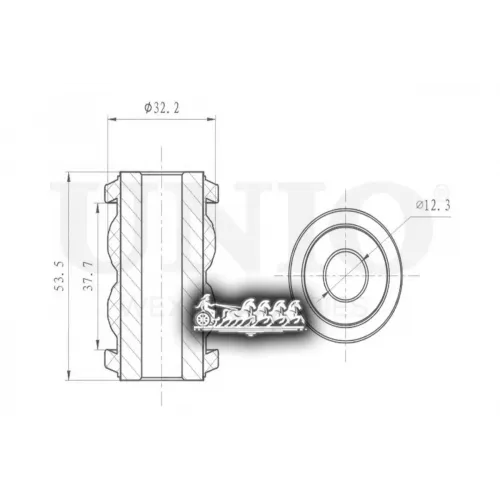 Сайлентблок Рычага Ford/Mazda Fiesta/2 03- Перед.нижн. UNIO 
