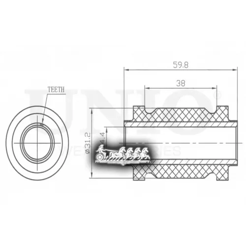 Сайлентблок Рычага Toyota Carina/Corona 92- Перед.нижн. UNIO 