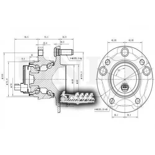 Ступица Колеса Lexus Is 13- Перед. С Abs UNIO 