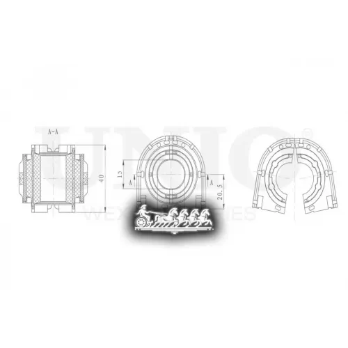 Втулка Стабилизатора Vag Tiguan/Passat/Octavia 04- Задн. UNIO 