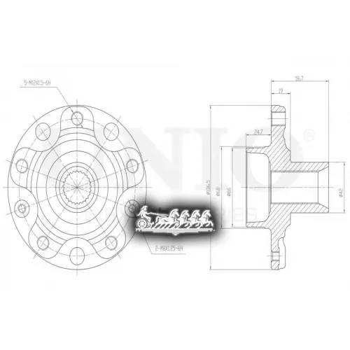 Ступица Колеса Renault Duster/Megane 08- Задн./Перед. Без Abs UNIO 