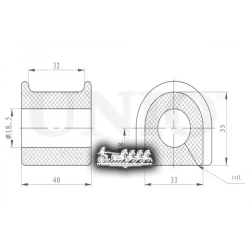 Втулка Стабилизатора Toyota Land Cruiser/Land Cruiser Prado 95- Задн. UNIO 
