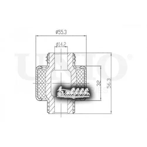 Сайлентблок Рычага Psa 308/Partner/C4 96- Перед.нижн. UNIO 