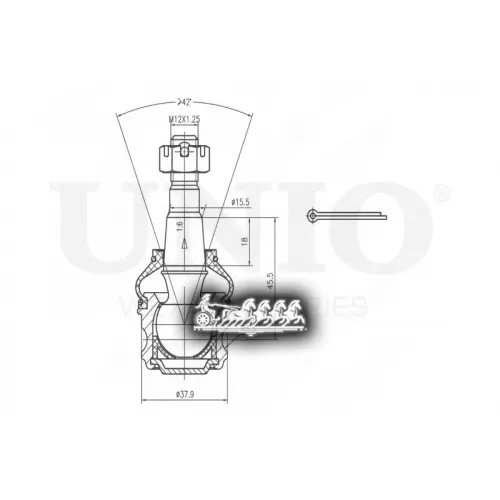 Опора Шаровая Subaru Forester/Impreza 92- Перед.нижн. UNIO 