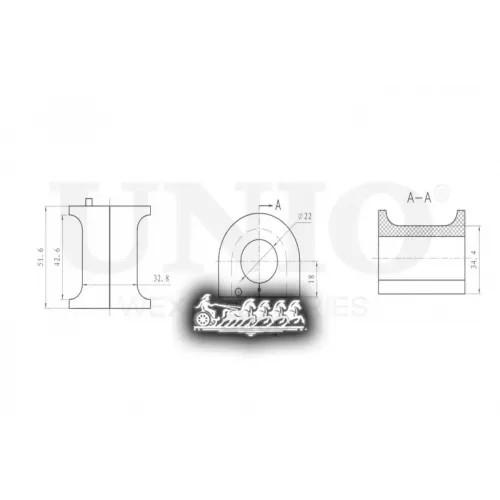 Втулка Стабилизатора Vw Transporter(T5/6) 03- Перед. UNIO 