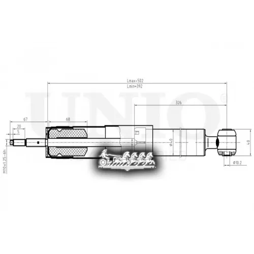 Амортизатор Mb E(W124) Газ.задн. UNIO 