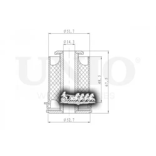 Сайлентблок Рычага Toyota/Lexus Land Cruiser/Lx 98- Внутр.перед.верх. UNIO 