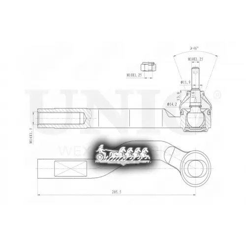 Наконечник Рулевой Тяги Lada Vesta 15- UNIO 