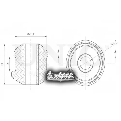 Сайлентблок Рычага Lada Granta/Priora/Kalina 04- Перед. UNIO 