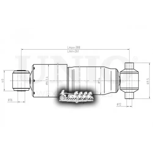 Амортизатор Mazda Mpv 99- Газ.задн. UNIO 