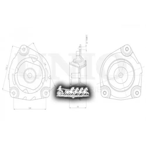 Опора Амортизатора Nissan Note/Tiida 02- Перед.прав. UNIO 