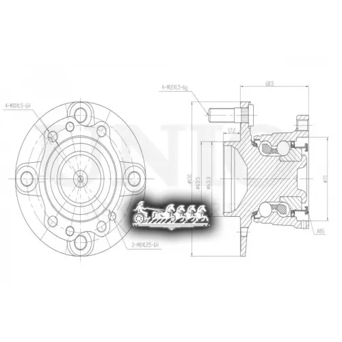 Ступица Колеса Ford Transit Courier 12- Задн. С Abs UNIO 