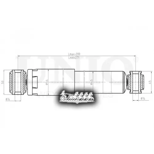 Амортизатор Renault/Mb Kangoo/Citan 08- Газ.задн. UNIO 