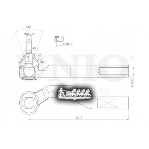Наконечник Рулевой Тяги Lada Vesta 15- UNIO 
